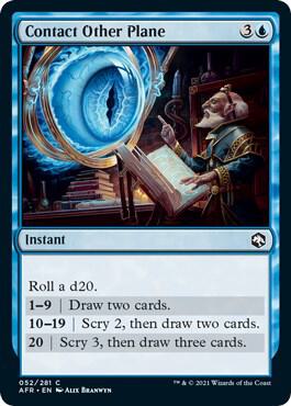Contact Other Plane card from Adventures in the Forgotten Realms