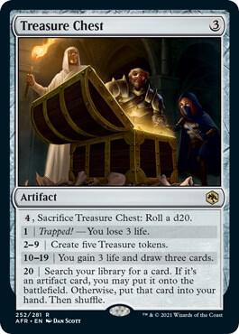 Treasure Chest card from Adventures in the Forgotten Realms