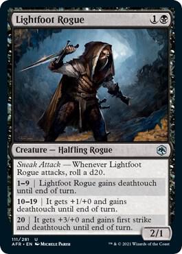 Lightfoot Rogue card from Adventures in the Forgotten Realms
