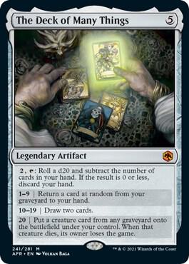 The Deck of Many Things card from Adventures in the Forgotten Realms