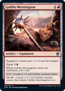 Goblin Morningstar card from Adventures in the Forgotten Realms