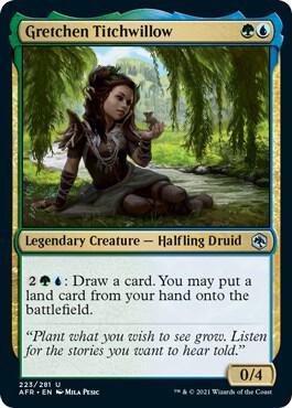 Gretchen Titchwillow card from Adventures in the Forgotten Realms