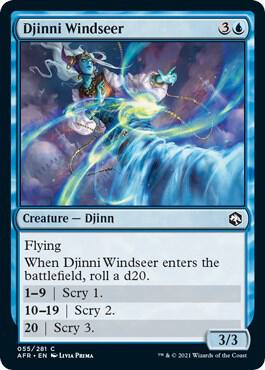 Djinni Windseer card from Adventures in the Forgotten Realms