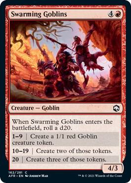 Swarming Goblins card from Adventures in the Forgotten Realms
