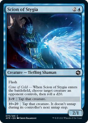 Scion of Stygia card from Adventures in the Forgotten Realms