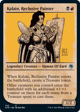Kalain, Reclusive Painter (Showcase) card from Adventures in the Forgotten Realms