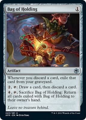 Bag of Holding card from Adventures in the Forgotten Realms