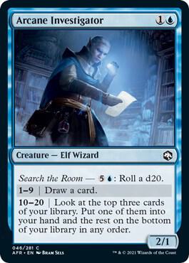 Arcane Investigator card from Adventures in the Forgotten Realms