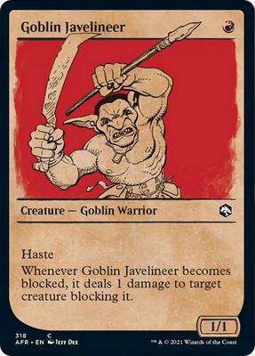 Goblin Javelineer (Showcase) card from Adventures in the Forgotten Realms