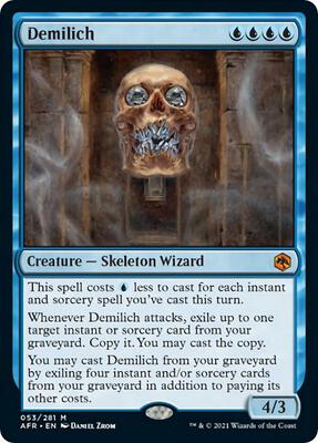 Demilich card from Adventures in the Forgotten Realms