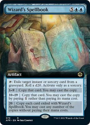 Wizard's Spellbook (Extended Art) card from Adventures in the Forgotten Realms