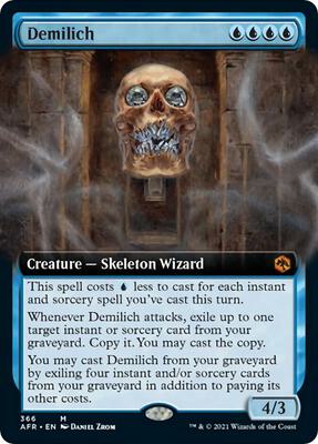 Demilich (Extended Art) card from Adventures in the Forgotten Realms