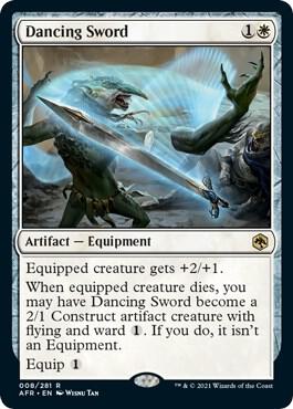 Dancing Sword card from Adventures in the Forgotten Realms