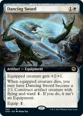 Dancing Sword (Extended Art) card from Adventures in the Forgotten Realms