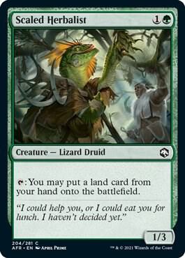Scaled Herbalist card from Adventures in the Forgotten Realms