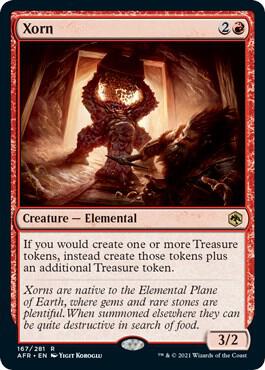 Xorn card from Adventures in the Forgotten Realms