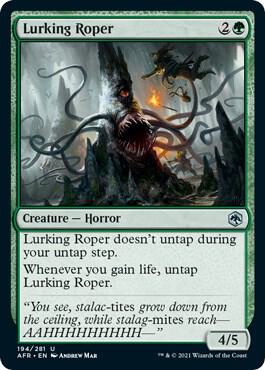 Lurking Roper card from Adventures in the Forgotten Realms