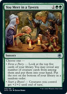 You Meet in a Tavern card from Adventures in the Forgotten Realms