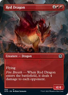Red Dragon (Borderless) card from Adventures in the Forgotten Realms