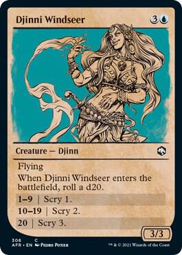 Djinni Windseer (Showcase) card from Adventures in the Forgotten Realms