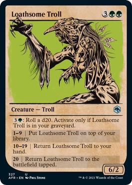 Loathsome Troll (Showcase) card from Adventures in the Forgotten Realms