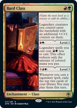 Bard Class card from Adventures in the Forgotten Realms