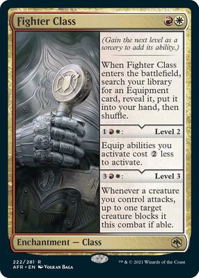 Fighter Class card from Adventures in the Forgotten Realms