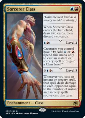 Sorcerer Class card from Adventures in the Forgotten Realms