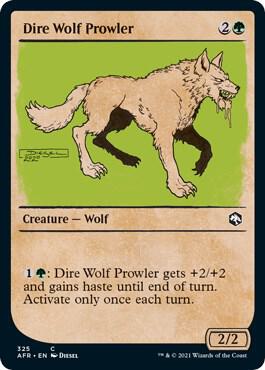 Dire Wolf Prowler (Showcase) card from Adventures in the Forgotten Realms