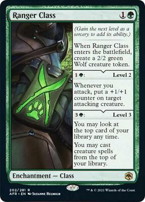 Ranger Class card from Adventures in the Forgotten Realms