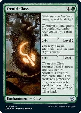 Druid Class card from Adventures in the Forgotten Realms