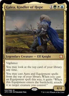 Galea, Kindler of Hope card from Commander: Adventures in the Forgotten Realms