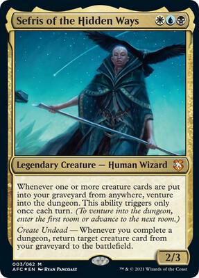 Sefris of the Hidden Ways card from Commander: Adventures in the Forgotten Realms
