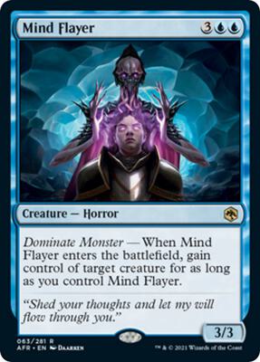 Mind Flayer card from Adventures in the Forgotten Realms