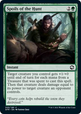 Spoils of the Hunt card from Adventures in the Forgotten Realms