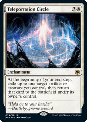 Teleportation Circle card from Adventures in the Forgotten Realms