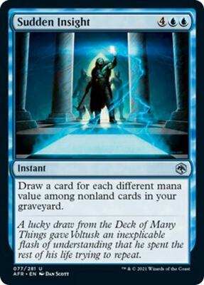 Sudden Insight card from Adventures in the Forgotten Realms