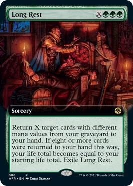 Long Rest (Extended Art) card from Adventures in the Forgotten Realms