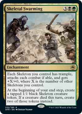 Skeletal Swarming card from Adventures in the Forgotten Realms