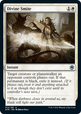 Divine Smite card from Adventures in the Forgotten Realms