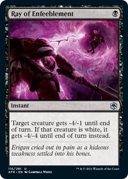 Ray of Enfeeblement card from Adventures in the Forgotten Realms