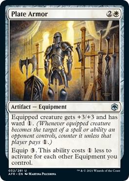 Plate Armor card from Adventures in the Forgotten Realms