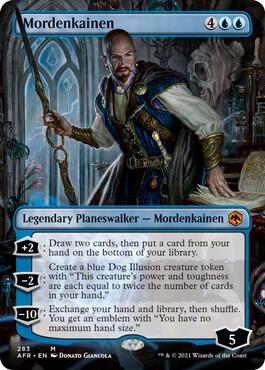 Mordenkainen (Borderless) card from Adventures in the Forgotten Realms
