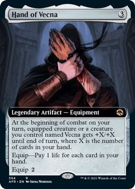 Hand of Vecna (Extended Art) card from Adventures in the Forgotten Realms