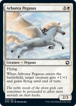 Arborea Pegasus card from Adventures in the Forgotten Realms