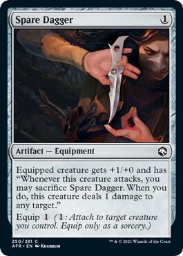 Spare Dagger card from Adventures in the Forgotten Realms