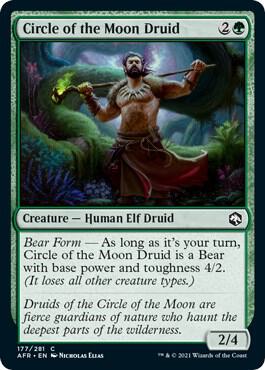 Circle of the Moon Druid card from Adventures in the Forgotten Realms