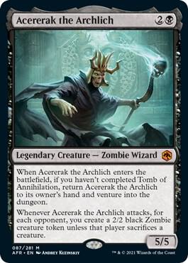 Acererak the Archlich card from Adventures in the Forgotten Realms