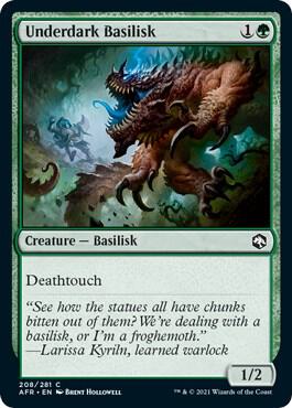 Underdark Basilisk card from Adventures in the Forgotten Realms
