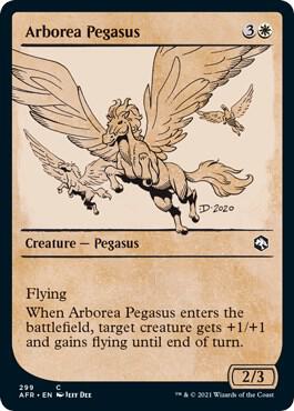Arborea Pegasus (Showcase) card from Adventures in the Forgotten Realms